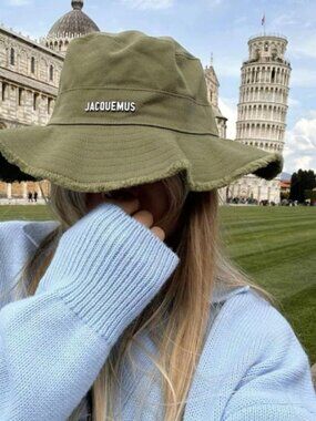 Jacquemus' Embellished Frayed Cotton-Twill Bucket Hat